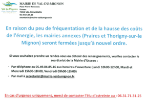 Fermeture des mairies déléguées